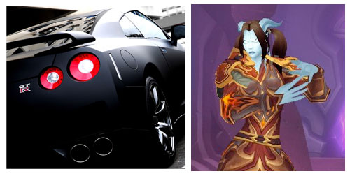 Nissan GT-R Black WoW Draenei